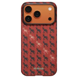 Pitaka รุ่น Happiness Rides In Edge Case (PitaTap™) - เคส iPhone 17 Pro - สี Maroon