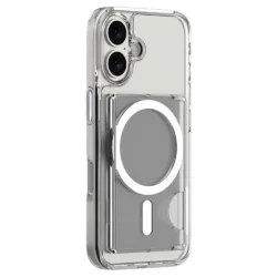 Simply Roar รุ่น Magnetic Clear Card Pocket Slim - ที่เก็บบัตรติดหลังมือถือ - สี Clear