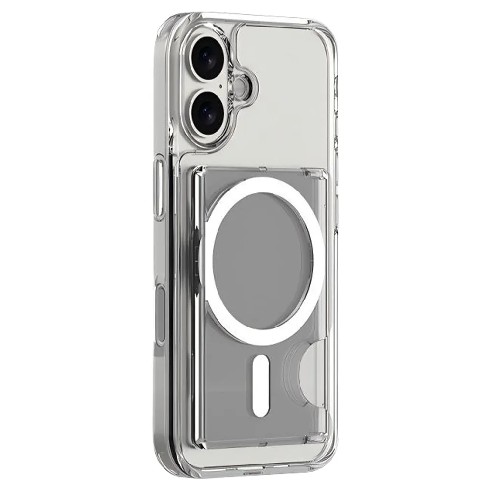 Simply Roar รุ่น Magnetic Clear Card Pocket Slim - ที่เก็บบัตรติดหลังมือถือ - สี Clear 1 Simply Roar รุ่น Magnetic Clear Card Pocket Slim - ที่เก็บบัตรติดหลังมือถือ - สี Clear
