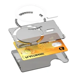 Simply Roar รุ่น Magnetic Clear Card Pocket Slim - ที่เก็บบัตรติดหลังมือถือ - สี Clear 8 Simply Roar รุ่น Magnetic Clear Card Pocket Slim - ที่เก็บบัตรติดหลังมือถือ - สี Clear