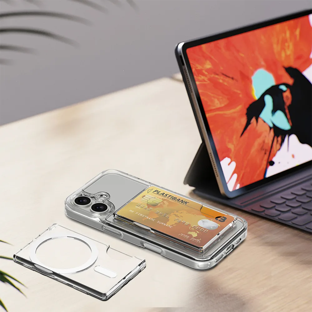 Simply Roar รุ่น Magnetic Clear Card Pocket Slim - ที่เก็บบัตรติดหลังมือถือ - สี Clear 5 Simply Roar รุ่น Magnetic Clear Card Pocket Slim - ที่เก็บบัตรติดหลังมือถือ - สี Clear - Image 5