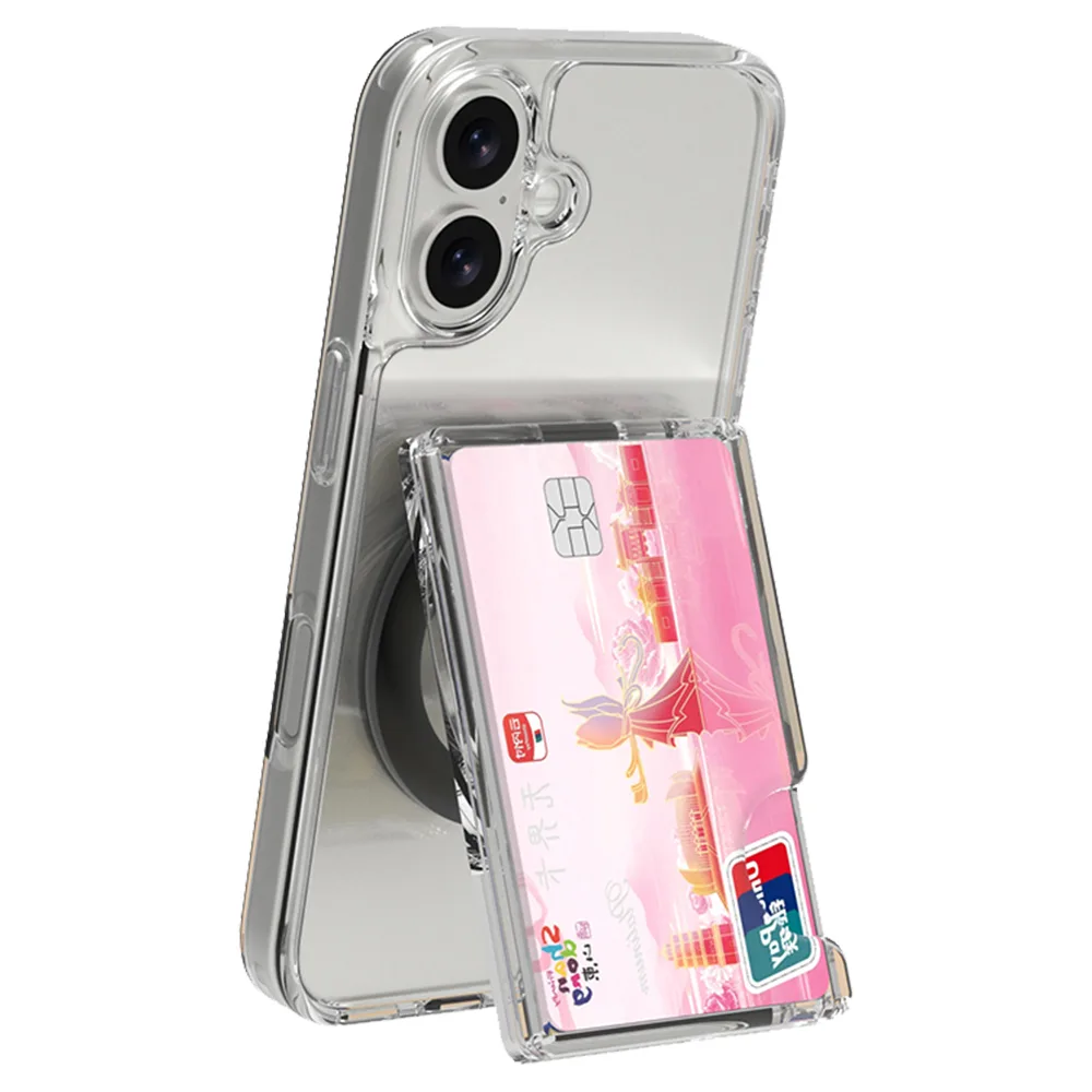 Simply Roar รุ่น Magnetic Clear Card Pocket Stand - ที่เก็บบัตรติดหลังมือถือ - สี Clear 1 Simply Roar รุ่น Magnetic Clear Card Pocket Stand - ที่เก็บบัตรติดหลังมือถือ - สี Clear