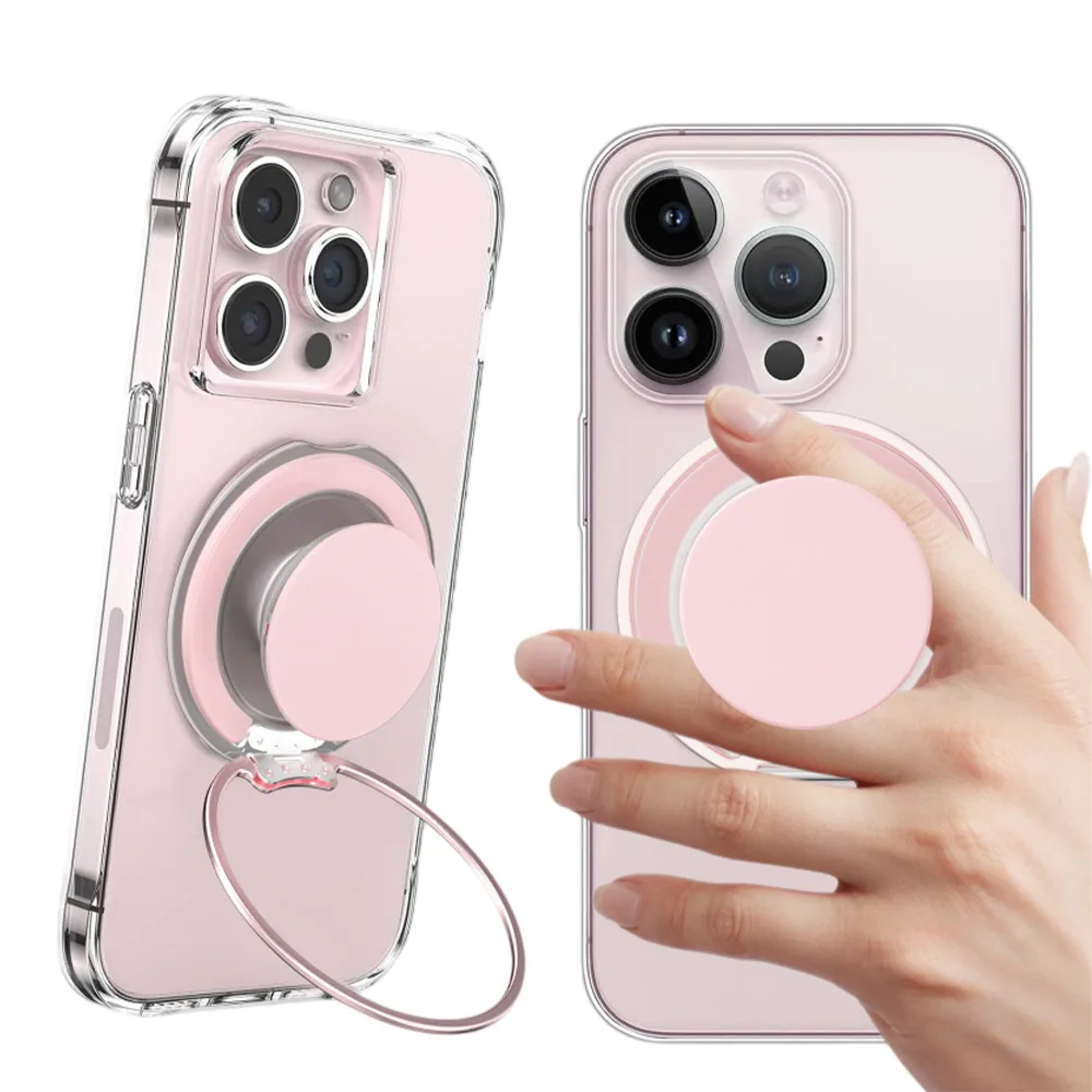 Simply Roar รุ่น Magnetic Metal Stand Pop Tok - แหวนติดหลัง - สี Pink 2 Simply Roar รุ่น Magnetic Metal Stand Pop Tok - แหวนติดหลัง - สี Pink - Image 2