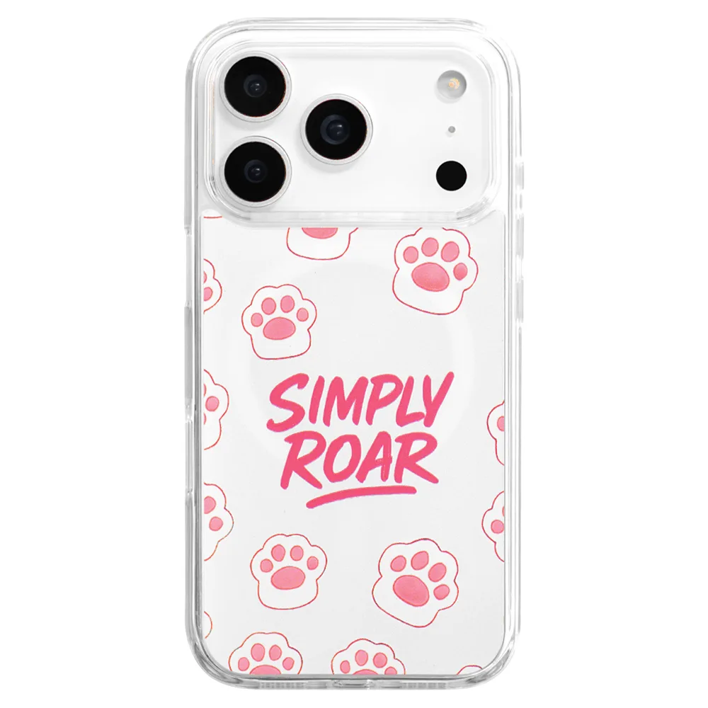 Simply Roar รุ่น Super Magnetic Case - เคส iPhone 17 Pro - สี Pink Paw 1 Simply Roar รุ่น Super Magnetic Case - เคส iPhone 17 Pro - สี Pink Paw