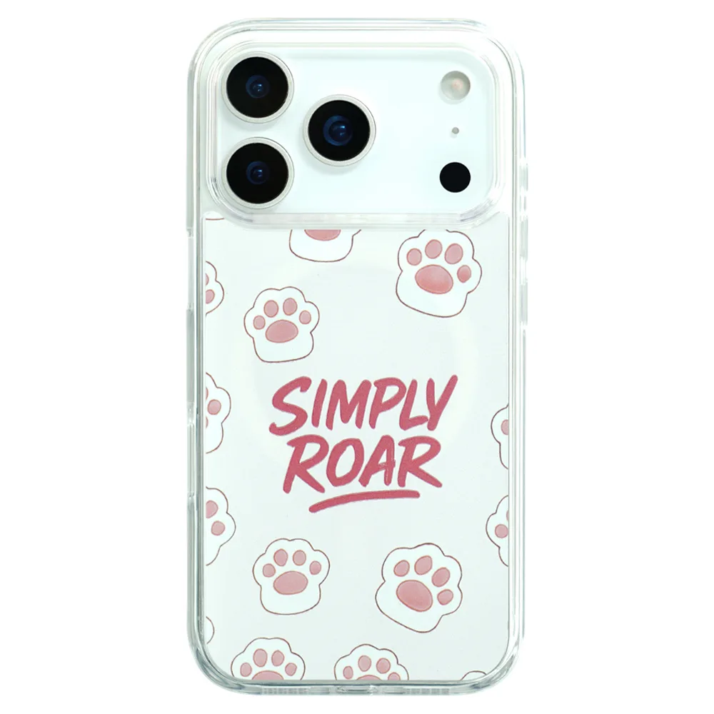 Simply Roar รุ่น Super Magnetic Case - เคส iPhone 17 - สี Pink Paw 1 Simply Roar รุ่น Super Magnetic Case - เคส iPhone 17 - สี Pink Paw