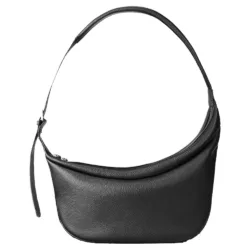 GRAMS(28) รุ่น 192 Essential Half Moon Bag - กระเป๋าสะพายข้าง - สี Black Pebbled