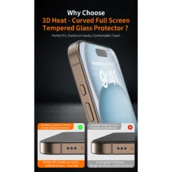 Hoda รุ่น 3D Anti-Reflection Full Coverage Screen Protector - ฟิล์มกระจก iPhone Air