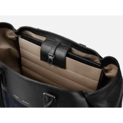 GRAMS(28) รุ่น 184 Weekender Tote - กระเป๋าโท้ท - สี Black Pebbled