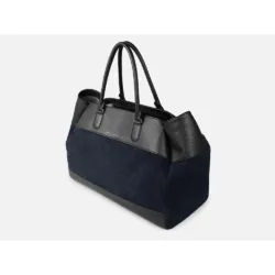 GRAMS(28) รุ่น 184 Weekender Tote - กระเป๋าโท้ท - สี Black Pebbled