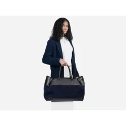 GRAMS(28) รุ่น 184 Weekender Tote - กระเป๋าโท้ท - สี Black Pebbled