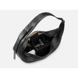 GRAMS(28) รุ่น 191 Rio Crossbody Bag - กระเป๋าสะพายข้าง - สี Black Pebbled