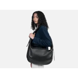 GRAMS(28) รุ่น 191 Rio Crossbody Bag - กระเป๋าสะพายข้าง - สี Black Pebbled