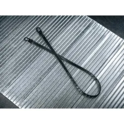 GRAMS(28) รุ่น Leather Lanyard (12mm) - สายสะพายเสริม - สี Navy Blue Pebbled