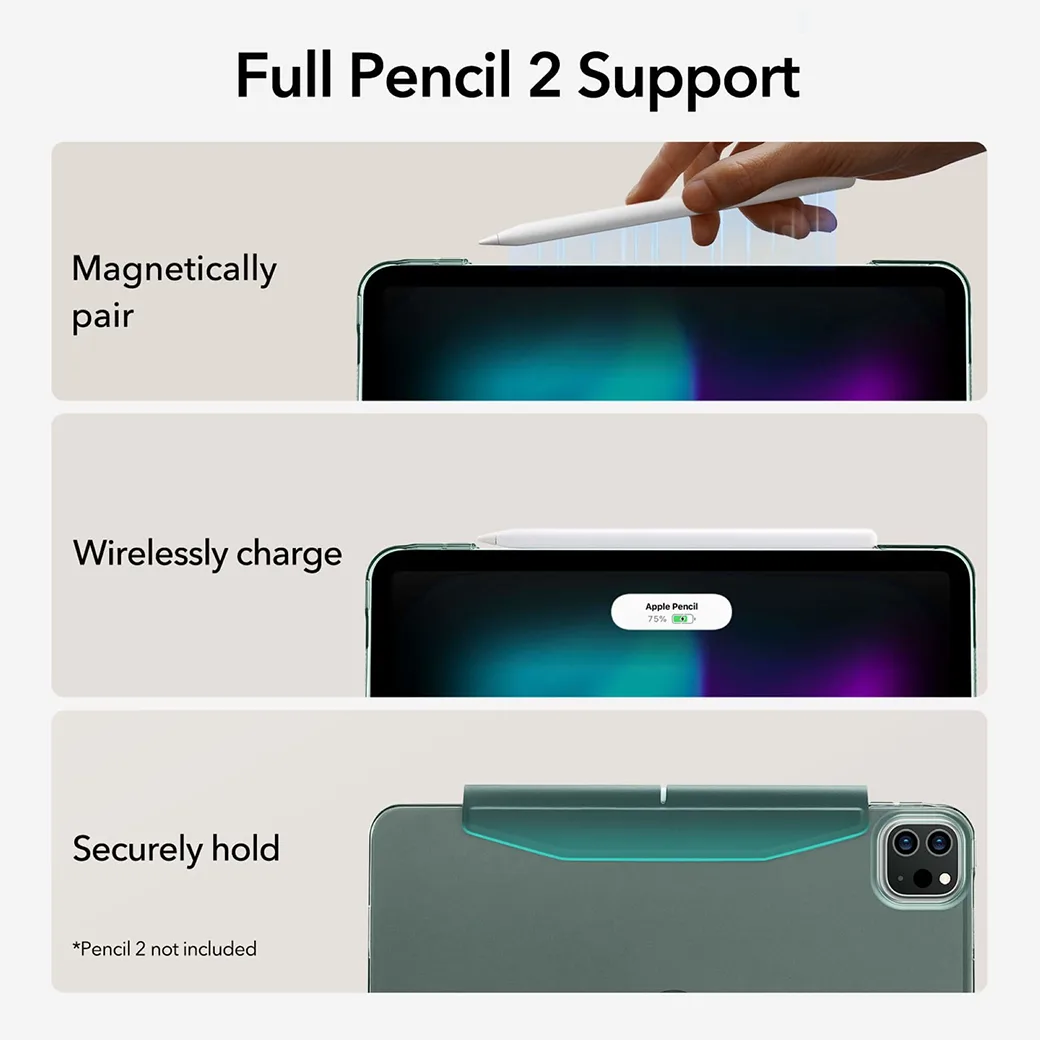 ESR รุ่น Ascend Trifold - เคส iPad Pro 13" (7th/2024) - สี Frosted Green 6 ESR รุ่น Ascend Trifold - เคส iPad Pro 13" (7th/2024) - สี Frosted Green - Image 6