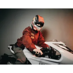 GRAMS(28) X MV Agusta รุ่น Racing Jacket (M)- เสื้อแจ็คเก็ต - สี Burgundy