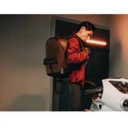 GRAMS(28) X MV Agusta รุ่น 151 Stealth Backpack - กระเป๋าเป้ - สี Dark Brown Pebbled
