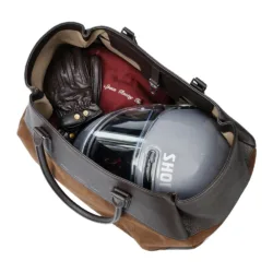 GRAMS(28) X MV Agusta รุ่น 184 Weekender Tote - กระเป๋าโท้ท - สี Dark Brown Pebbled / Suede