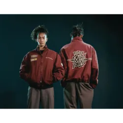 GRAMS(28) X MV Agusta รุ่น Racing Jacket (M)- เสื้อแจ็คเก็ต - สี Burgundy