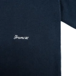 GRAMS(28) X MV Agusta รุ่น Short Sleeve Sweater (L) - เสื้อสเวตเตอร์แขนสั้น - สี Dark Navy