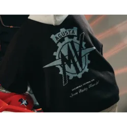 GRAMS(28) X MV Agusta รุ่น Short Sleeve Sweater (L) - เสื้อสเวตเตอร์แขนสั้น - สี Brown
