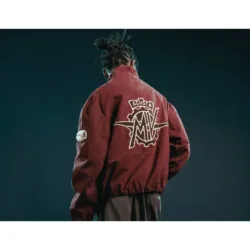 GRAMS(28) X MV Agusta รุ่น Racing Jacket (M)- เสื้อแจ็คเก็ต - สี Burgundy