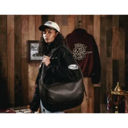 GRAMS(28) X MV Agusta รุ่น 191 Rio Crossbody Bag - กระเป๋าสะพายข้าง - สี Dark Brown Pebbled