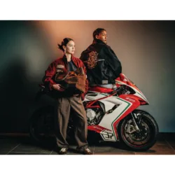 GRAMS(28) X MV Agusta รุ่น 184 Weekender Tote - กระเป๋าโท้ท - สี Dark Brown Pebbled / Suede