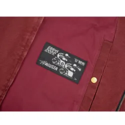 GRAMS(28) X MV Agusta รุ่น Racing Jacket (M)- เสื้อแจ็คเก็ต - สี Burgundy