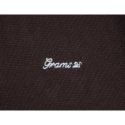 GRAMS(28) X MV Agusta รุ่น Short Sleeve Sweater (L) - เสื้อสเวตเตอร์แขนสั้น - สี Brown