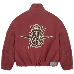 GRAMS(28) X MV Agusta รุ่น Racing Jacket (M)- เสื้อแจ็คเก็ต - สี Burgundy