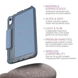 UAG รุ่น Lucent - เคส iPad Mini (7th/6th Gen) - สี Cerulean