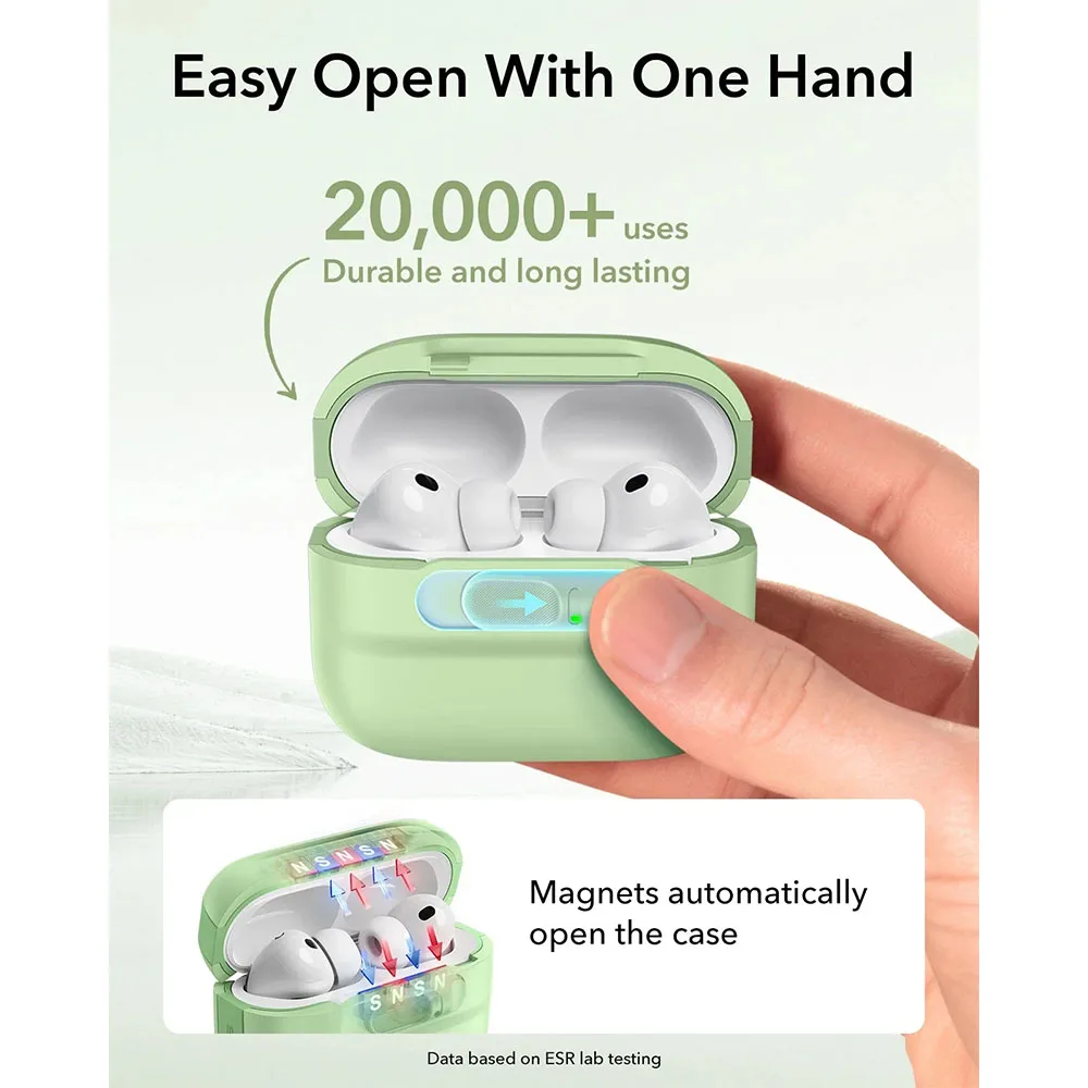 ESR รุ่น Pulse FlickLock™ Case - เคส AirPods Pro 3 - สี Light Green 2 ESR รุ่น Pulse FlickLock™ Case - เคส AirPods Pro 3 - สี Light Green - Image 2
