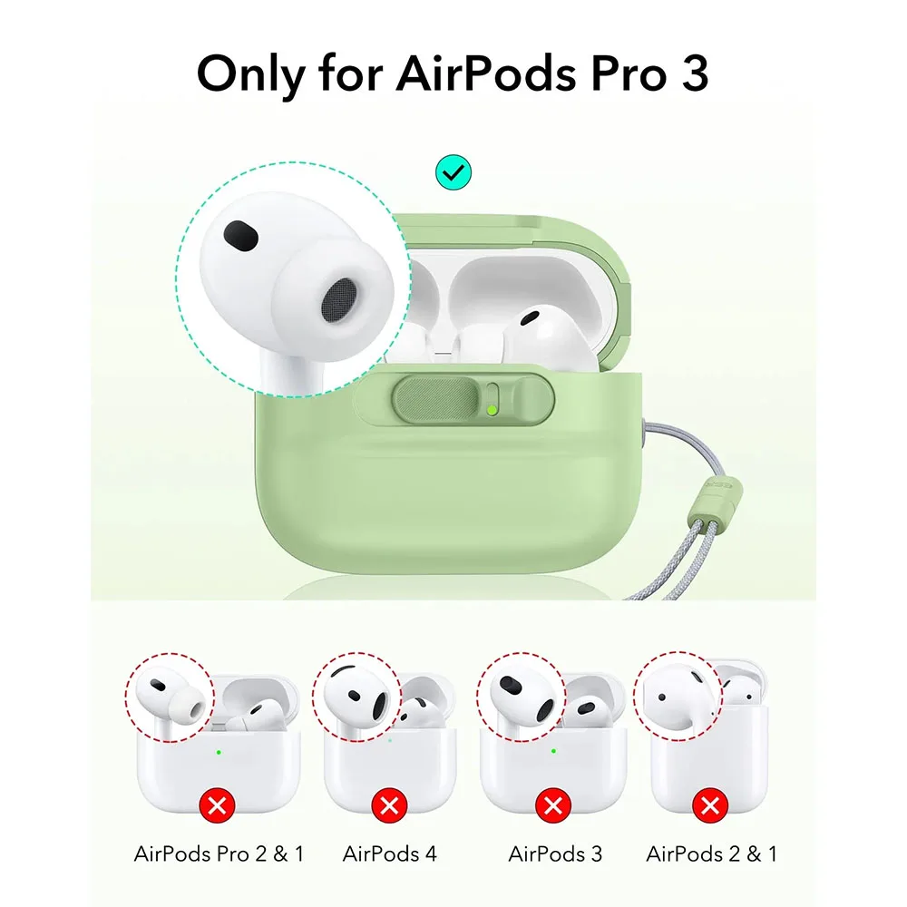 ESR รุ่น Pulse FlickLock™ Case - เคส AirPods Pro 3 - สี Light Green 6 ESR รุ่น Pulse FlickLock™ Case - เคส AirPods Pro 3 - สี Light Green - Image 6
