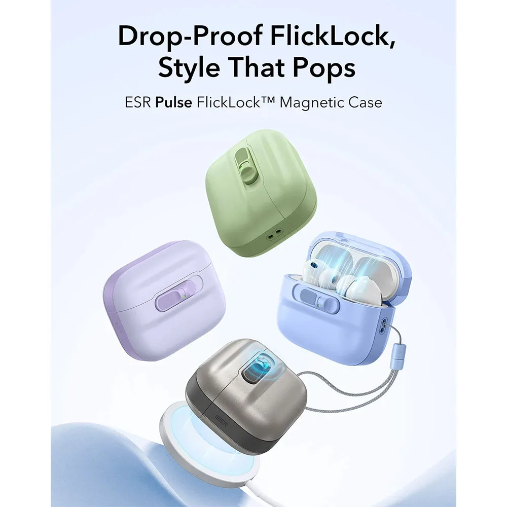 ESR รุ่น Pulse FlickLock™ Case - เคส AirPods Pro 3 - สี Light Green 9 ESR รุ่น Pulse FlickLock™ Case - เคส AirPods Pro 3 - สี Light Green - Image 9