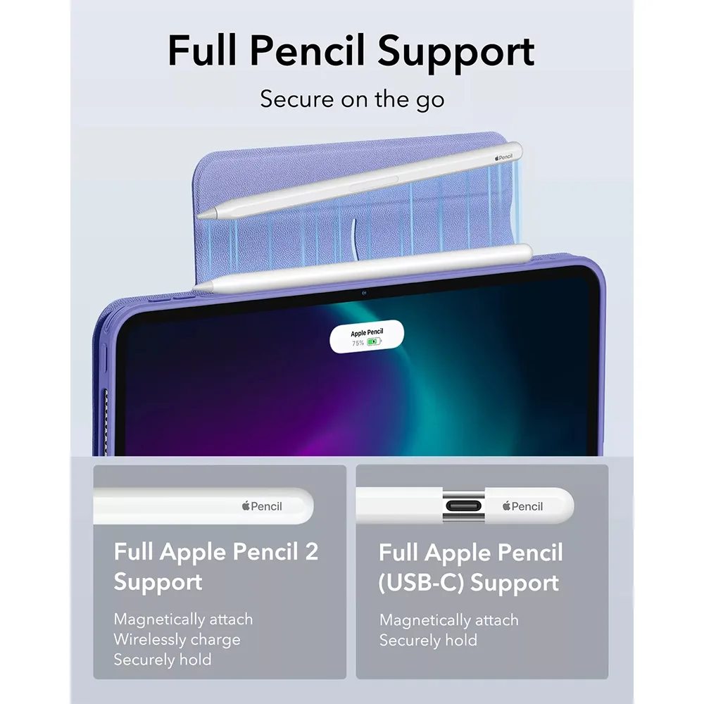 ESR รุ่น Rebound Hybrid 360 - เคส iPad Pro 13" (7th/2024) - สี Lavender 3 ESR รุ่น Rebound Hybrid 360 - เคส iPad Pro 13" (7th/2024) - สี Lavender - Image 3