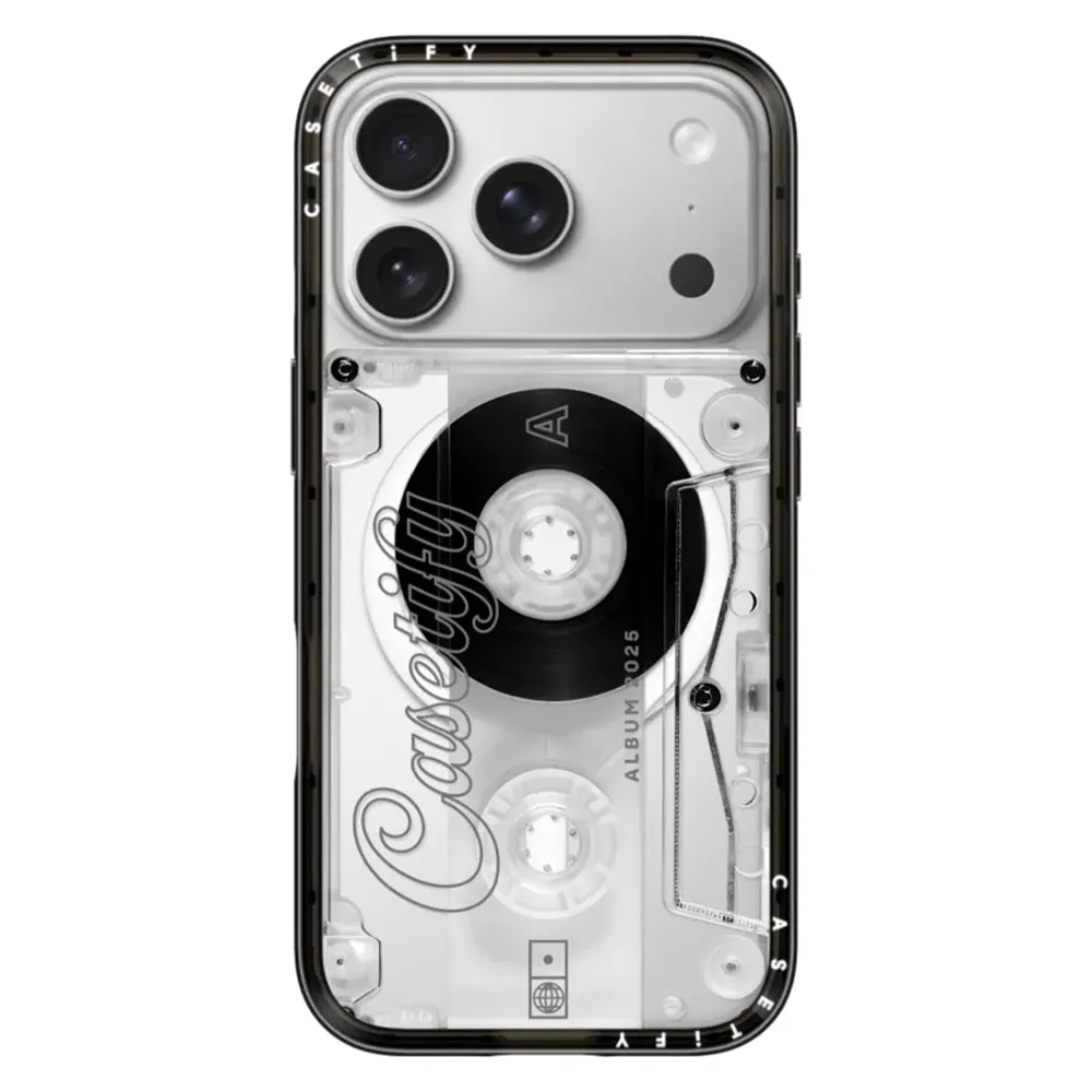 Casetify รุ่น Compact Case - เคส iPhone 17 Pro - ลาย Audio Cassette