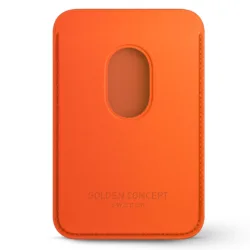 Golden Concept รุ่น The Essential Magsafe Wallet - ที่เก็บบัตรติดหลังมือถือ - สี Orange