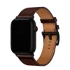 GRAMS(28) รุ่น 161 Modern Band (Snowflake Leather) - สายนาฬิกา Apple Watch 42/44/45/49mm - สี Black/Tobacco