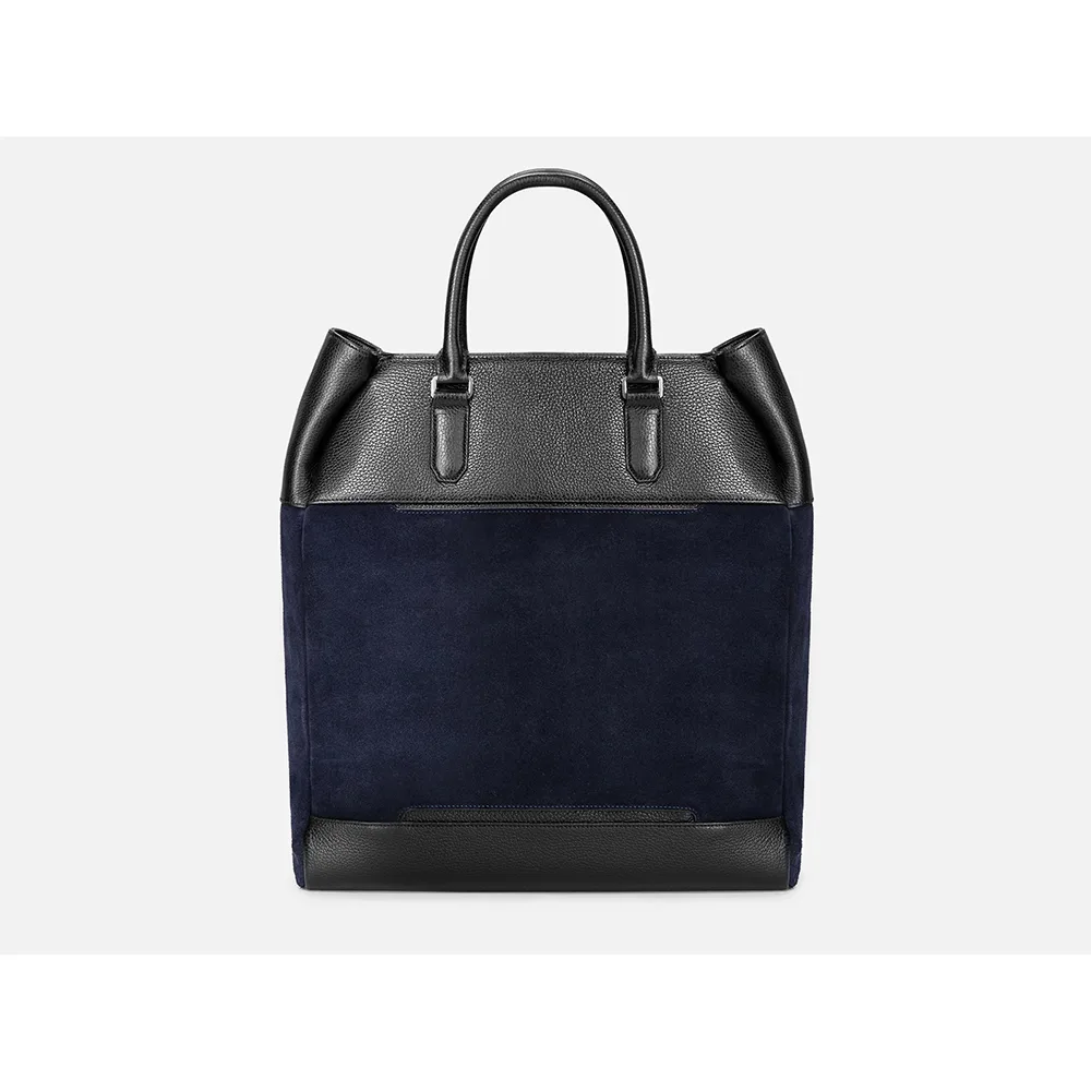 GRAMS(28) รุ่น 185 Vertical Tote - กระเป๋าโท้ท - สี Black/Navy 2 GRAMS(28) รุ่น 185 Vertical Tote - กระเป๋าโท้ท - สี Black/Navy - Image 2