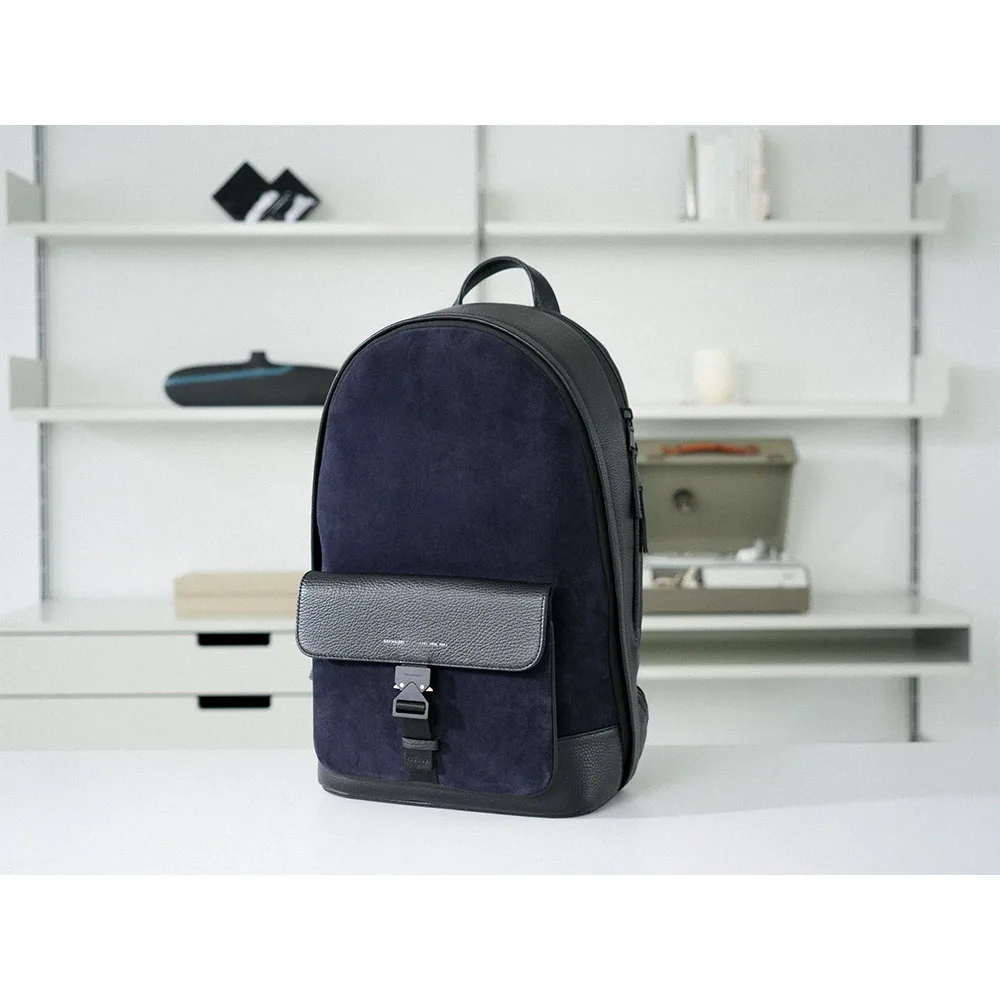 GRAMS(28) รุ่น 151 Stealth Backpack - กระเป๋าเป้สะพายหลัง - สี Suede Black/Navy 20 GRAMS(28) รุ่น 151 Stealth Backpack - กระเป๋าเป้สะพายหลัง - สี Suede Black/Navy