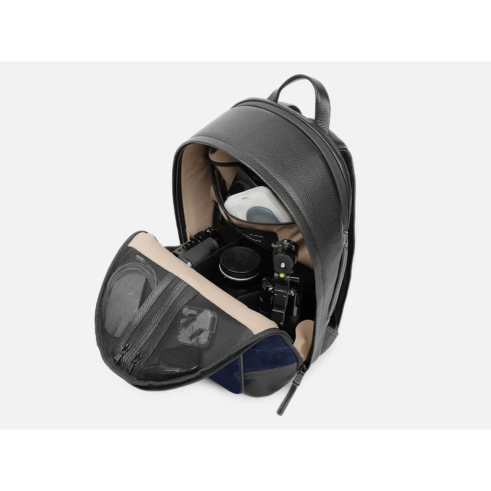 GRAMS(28) รุ่น 151 Stealth Backpack - กระเป๋าเป้สะพายหลัง - สี Suede Black/Navy 6 GRAMS(28) รุ่น 151 Stealth Backpack - กระเป๋าเป้สะพายหลัง - สี Suede Black/Navy - Image 6
