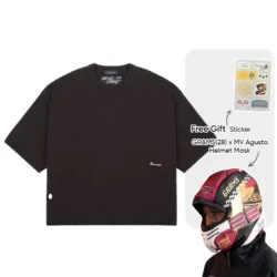 GRAMS(28) X MV Agusta รุ่น Short Sleeve Sweater (M) - เสื้อสเวตเตอร์แขนสั้น - สี Brown