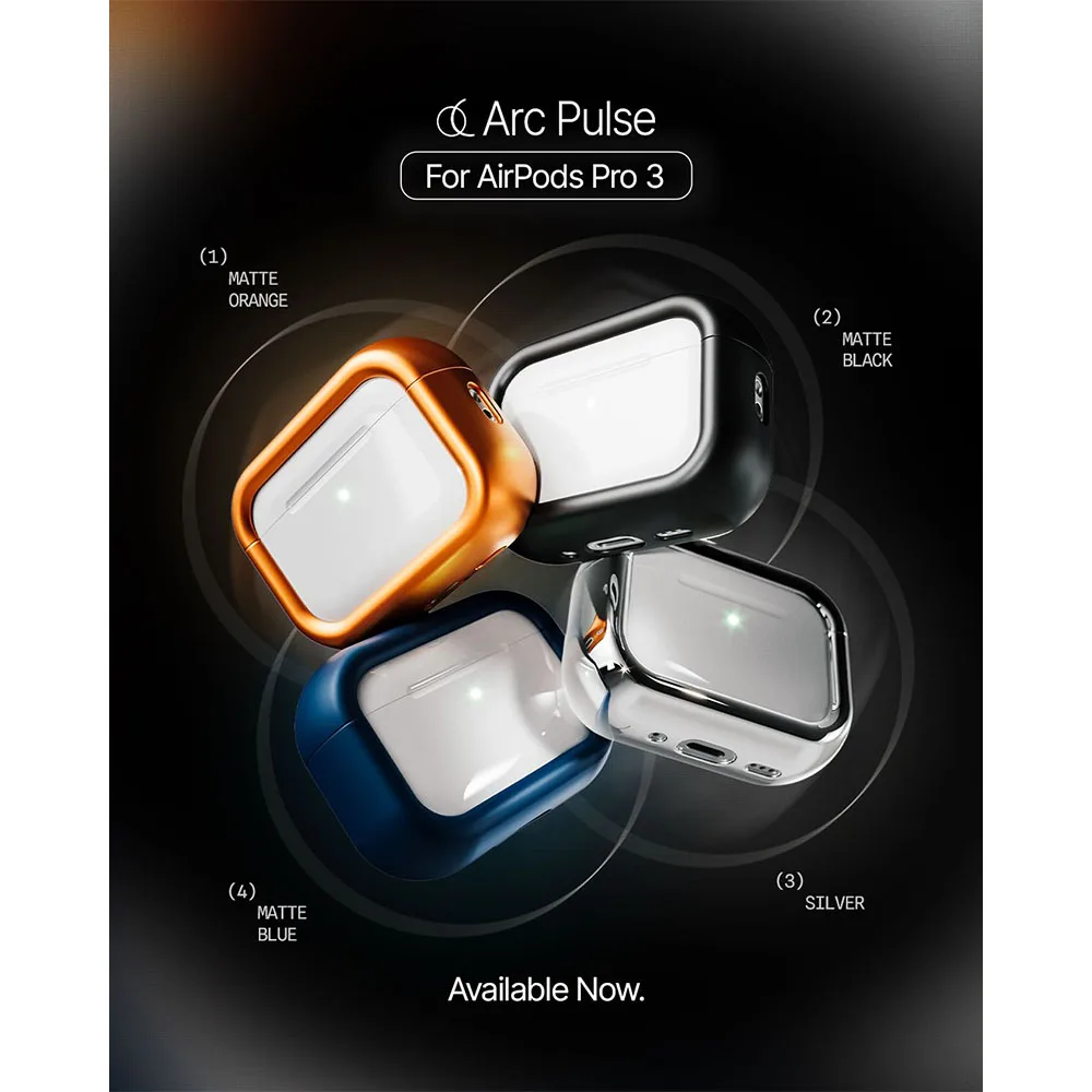 Arc รุ่น Pulse – เคส AirPods Pro 3 – สี Matte Blue 4 Arc รุ่น Pulse – เคส AirPods Pro 3 – สี Matte Blue - Image 4