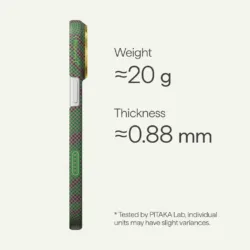 Pitaka รุ่น Breath of Veins Edge Case - เคส iPhone 17 Pro - สี Sprout Surge