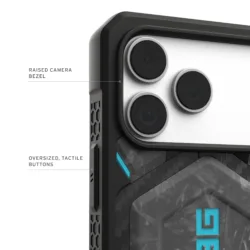 [Pre-Order] UAG รุ่น Monarch Pro - เคส iPhone 17 Pro Max – สี Forged Carbon Fiber/Blue (Limited Edition)