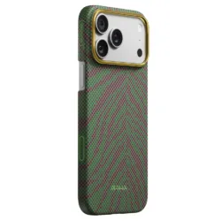 Pitaka รุ่น Breath of Veins Edge Case - เคส iPhone 17 Pro - สี Sprout Surge