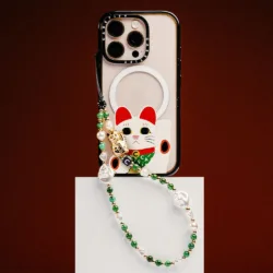 Casetify รุ่น Cat Phone Charm - สายคล้องข้อมือ - ลาย Lucky Cat