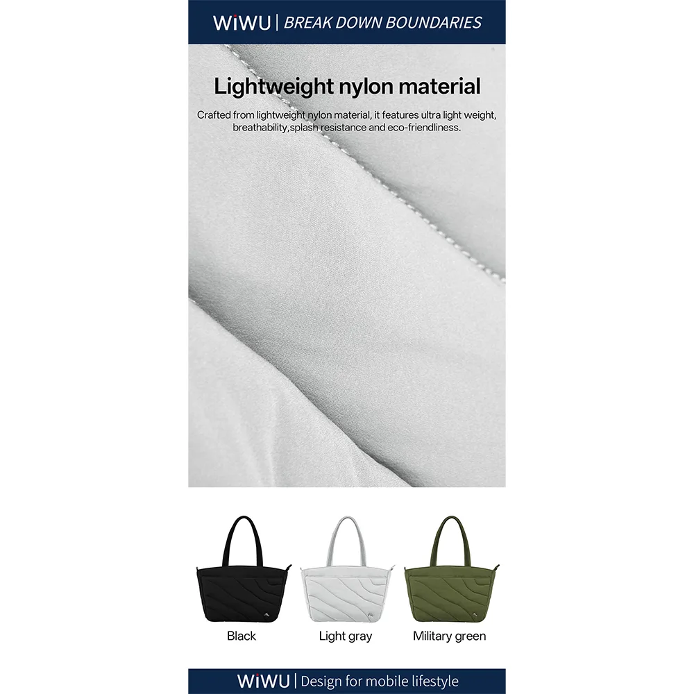 WiWU รุ่น Terrace Tote - กระเป๋าถือ ขนาด 14" - สี Light Grey 10 WiWU รุ่น Terrace Tote - กระเป๋าถือ ขนาด 14" - สี Light Grey - Image 10