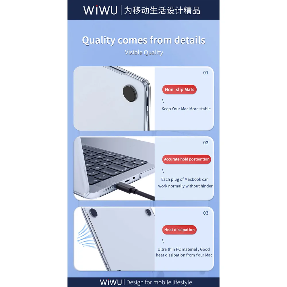 WiWU รุ่น Crystal Shield - เคส MacBook Neo 13" (A18/2026) - สี Clear 7 WiWU รุ่น Crystal Shield - เคส MacBook Neo 13" (A18/2026) - สี Clear - Image 7