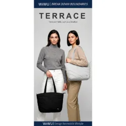 WiWU รุ่น Terrace Tote - กระเป๋าถือ ขนาด 14" - สี Light Grey 22 WiWU รุ่น Terrace Tote - กระเป๋าถือ ขนาด 14" - สี Light Grey